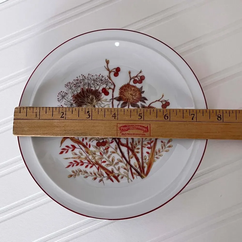 (4) Fanci Floral Collection Bramble Japan Porcelain 7.5